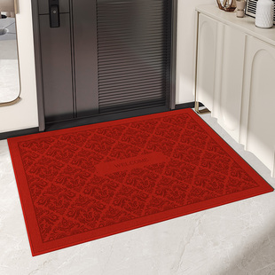 入户门地垫红色进门玄关脚垫耐脏免洗可裁剪门口地毯新居入宅垫子
