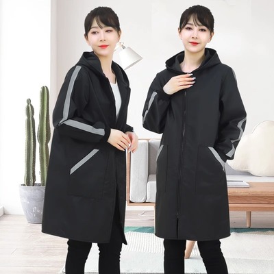 防水罩衣女新款冬季工作服男加绒加厚厨房长款围裙大人干活穿大褂
