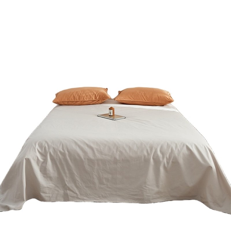 秋冬简约纯色加厚纯棉磨毛床单单件秋冬保暖宿舍单双人床罩全棉