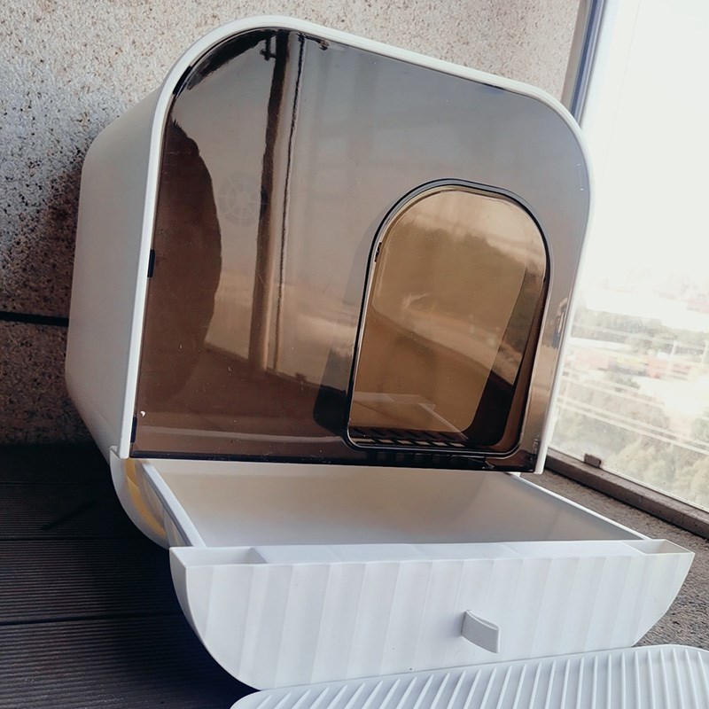 全封闭式猫砂盆抽屉式猫厕所防臭超大号猫沙盆子防外溅猫屎盆除臭