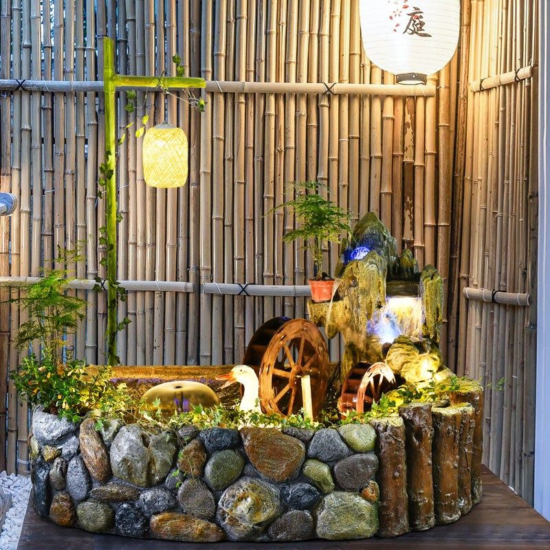 流水喷泉摆件大型彷真鹅卵石鱼池造景循环水庭院门店装饰品摆件,家居饰品,装饰摆件,淘宝优惠券,粉丝福利购,淘宝优惠卷