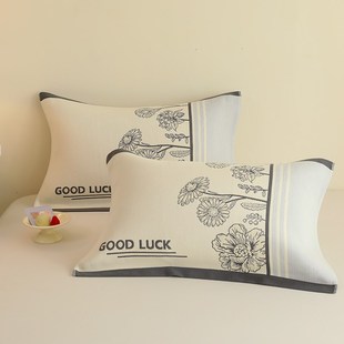 枕巾全棉一对80支全棉6层纱53 78cm交织纯棉纱布防头油单只枕巾