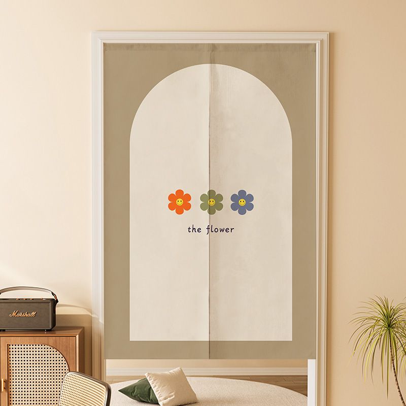 法式奶油风门帘隔断帘厨房遮挡帘小清新卧室半帘短帘厕所装饰布帘