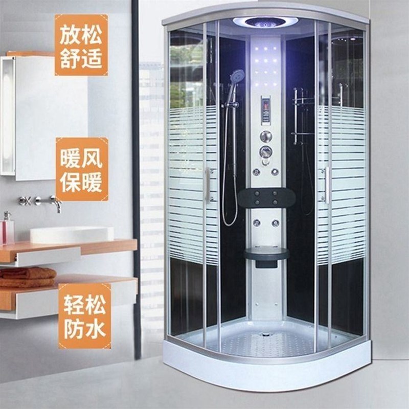 定制整体淋浴房整体浴室卫生间玻璃隔断封闭一体式干湿分离沐