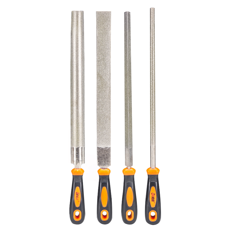 金信金刚石锉刀合金金属钢锉平板三角半圆形大号金刚砂锉打磨工具