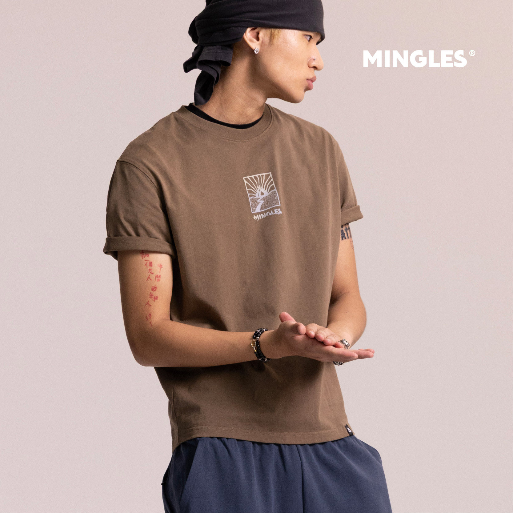 MINGLES日出运动T-SHIRT