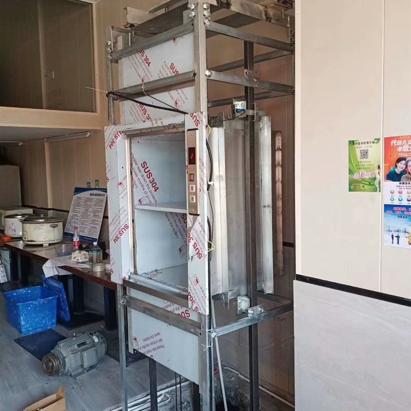 饭店传菜机窗口式传菜餐梯厨房升降机推车式杂物电梯酒店传菜电梯