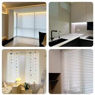 卷拉式 2024新款 卷帘卫生间百叶窗帘办公室遮光升降浴室免打孔安装