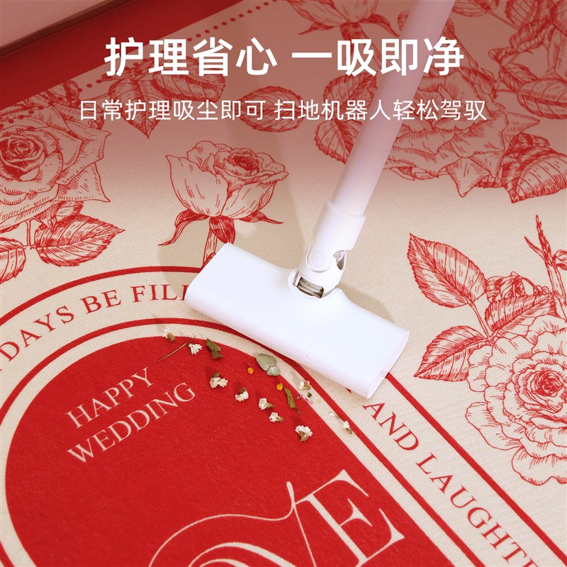 地毯卧室床边毯结婚2024新款免洗可擦房间长条床尾毯耐脏加厚防滑