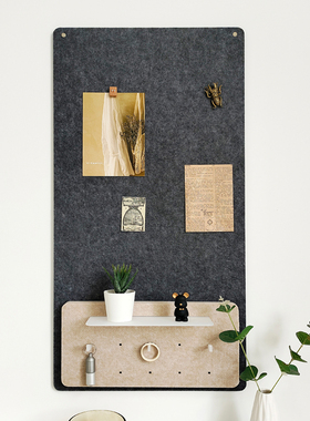 照片墙毛毡板留言板洞洞板软木板相框F装饰墙贴幼儿园置物架相片