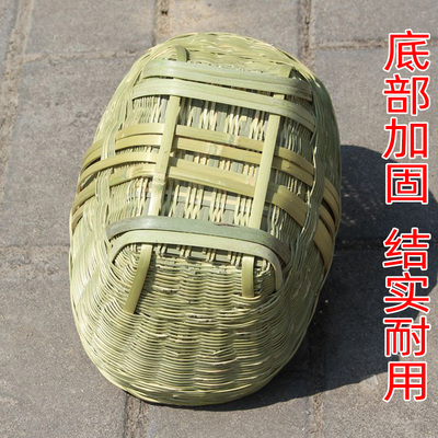 竹篮子手提篮竹编家用菜篮子手工编织拜神拜佛用水果竹篓子馍馍筐