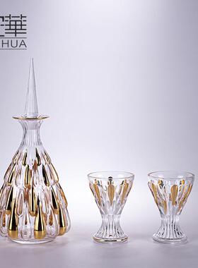 安华高端艺术玻璃酒具酒杯装高级醒器分EXF套酒酒壶酒家杯用现货