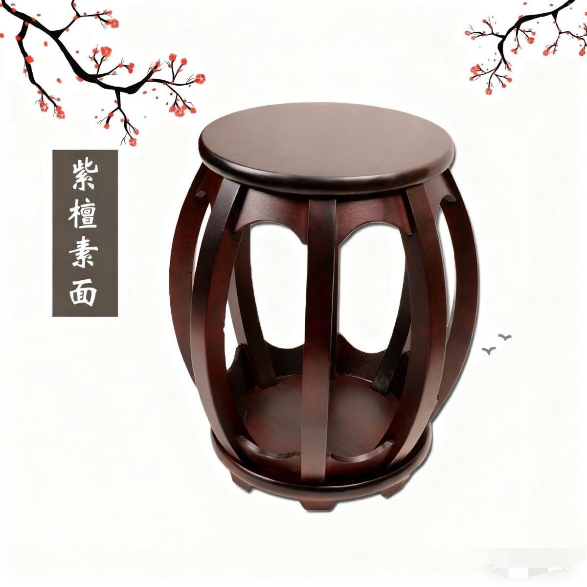 实木圆形古筝专用圆凳子