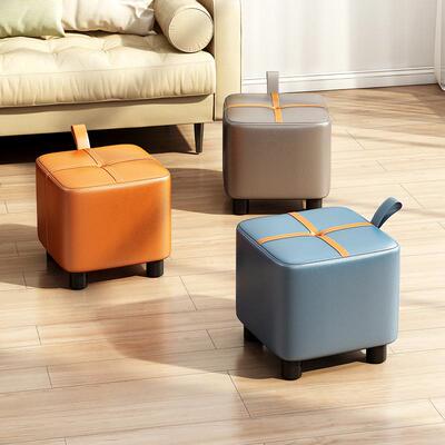 木小凳子家用不占空凳间门口换鞋布凳客厅茶几沙发矮582凳科技实