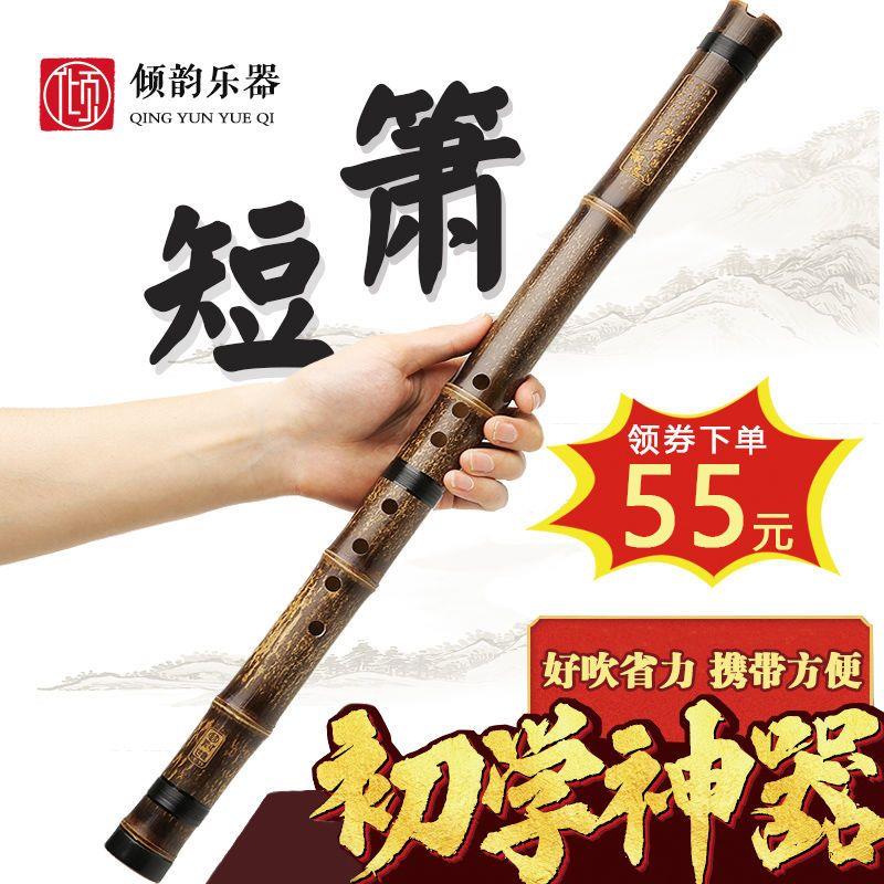 短萧乐器初学入门专业高档F紫竹洞箫笛八孔G调古风玉短箫随身小潇