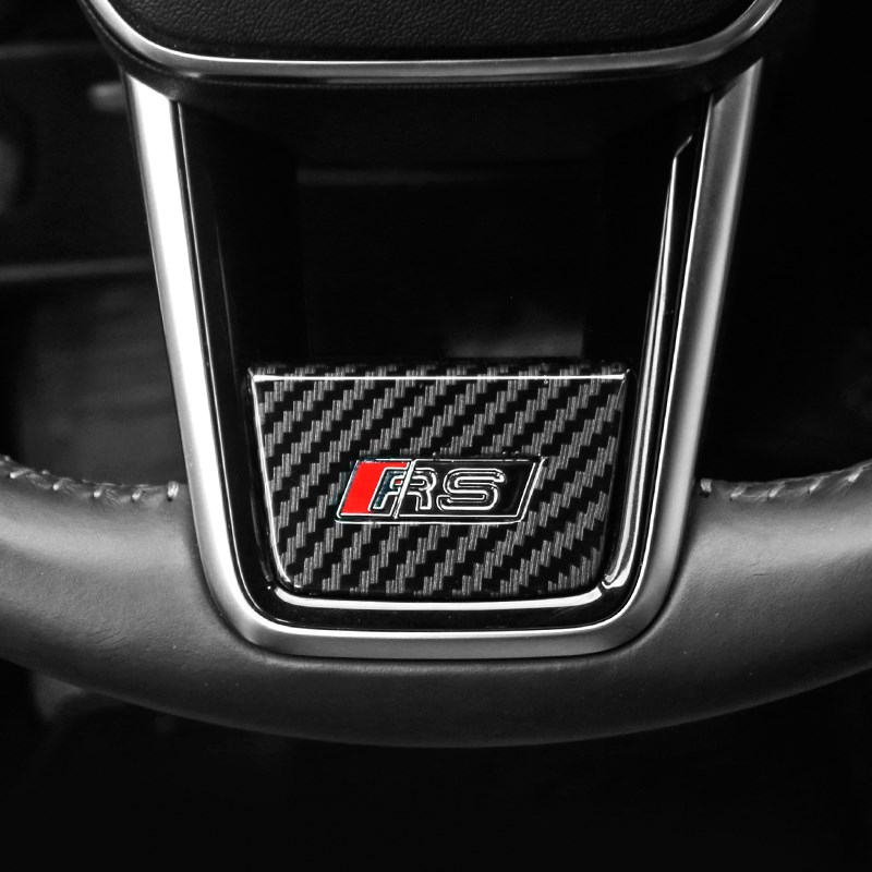 奥迪Q2LQ3Q5LQ7装饰方向盘RS原厂标A3IA4LA6L内饰改装专用升级配