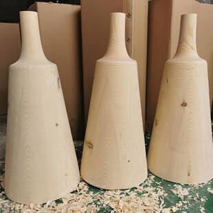 轻奢茶家几实木圆锥形撑底座锥形实具脚圆桌腿QCD茶几腿木锥支形