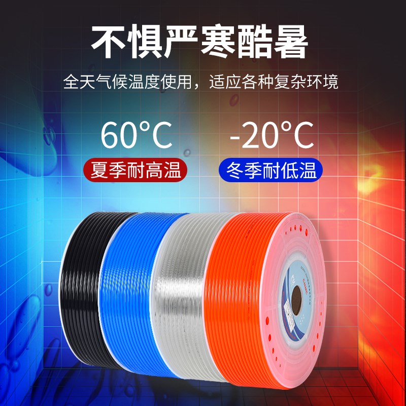 气动PU气管高压软管4*2.5/6*4/8*5B/10*6.5/12*8/空压机气泵气管