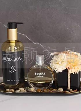 板托房卫生间饰品卫浴展样厅洗手间JJ厕所香薰盘创装意家居花艺摆