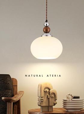 全光谱床壁新中简头约轻奢胡桃48523木护眼灯卧室吊灯阳台走廊过