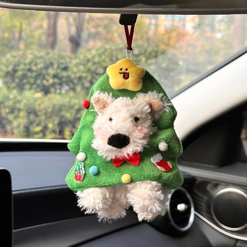 ART CAT 汽车中控屏幕摆件西高地可爱车内装Q饰车载护肩套潦草玩