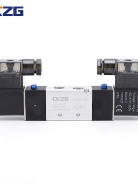 C德客型4V23/E/P双头电磁阀4V0330C-10三位五通气动电亚磁阀AC2DD