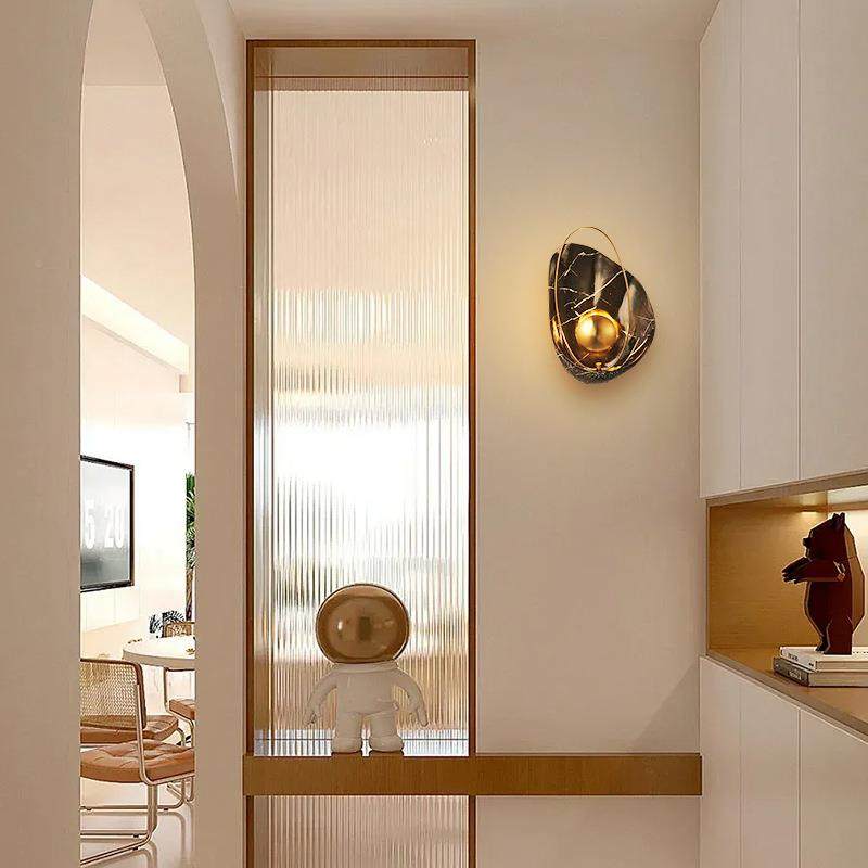 北欧创意贝壳过玄壁灯卧室床头灯意896式关视背景墙道装饰电艺术