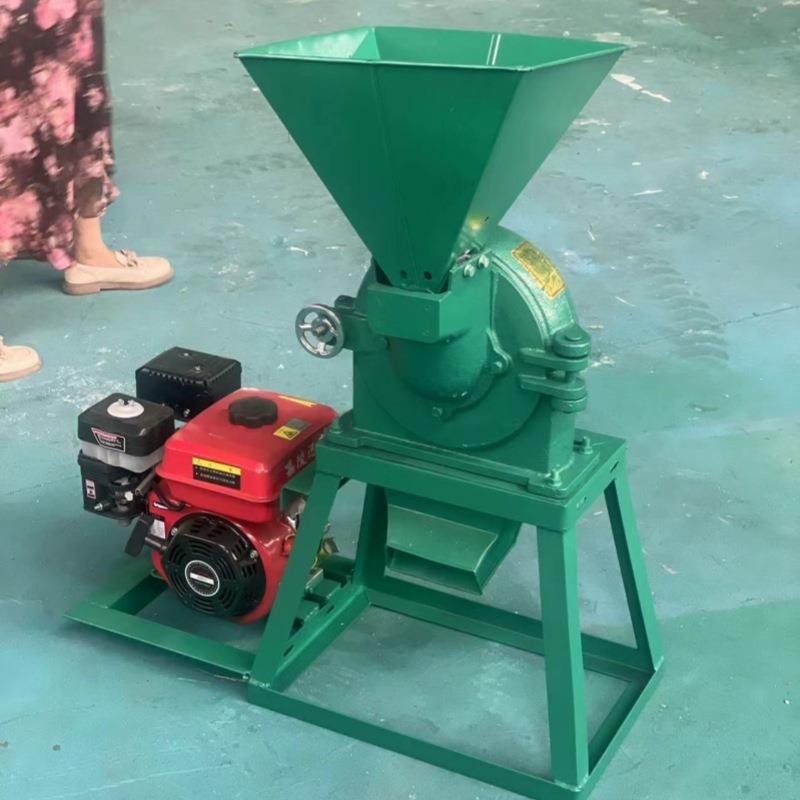 汽油机款出口粮食磨粉机白糖冰糖食盐打粉机80目石膏石灰铝箔粉碎