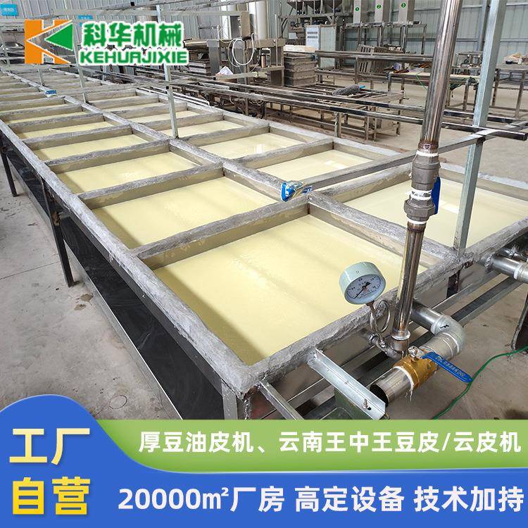 手工线云皮机 厚油皮机 1斤豆出8两皮无费浆 大型腐竹云皮生产线