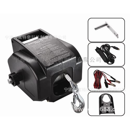 厂家直供2000磅12V高档小游艇电动绞盘机船用绞盘 出口美国沃尔玛