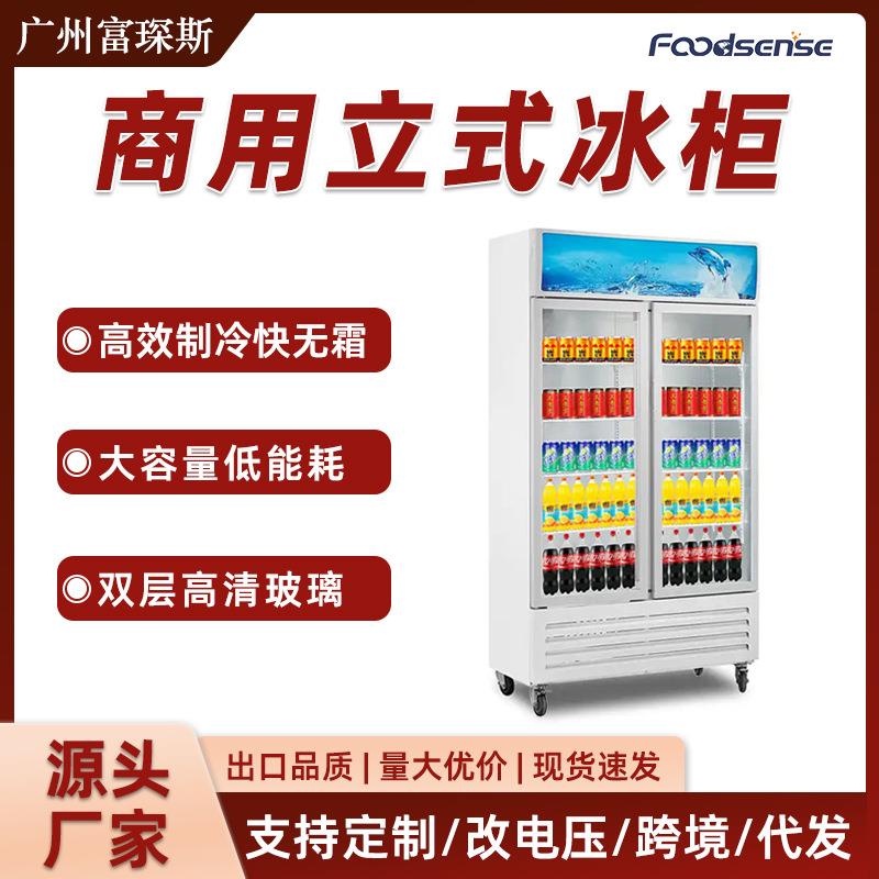 饮料啤酒展示柜商用冷藏保鲜柜蔬菜水果立式冰柜便利店单双门冰箱