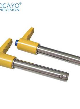 M16不锈钢快卸销L型弹簧插销明黄色拉手快插销非标型按钮锁销MLX