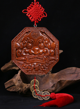 纯肥城雕刻桃木剑摆件挂件