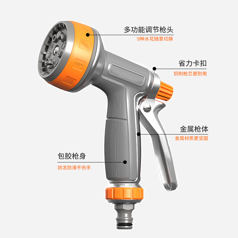 浇花水管软管浇菜水枪喷头家用花园林浇水神器庭院子洗车水枪套装
