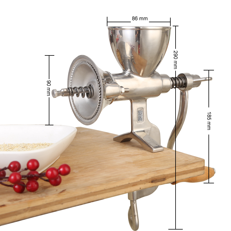 304家用不锈钢手动研磨机咖啡磨豆机 粉碎机花生大豆玉米研磨粉碎