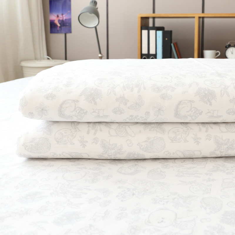 手绘小动物纯棉全棉被套单件1.5m1.8x2.0米纯棉单双人200x230被罩