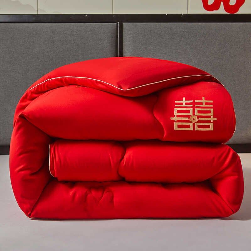 高级婚嫁被子结婚被芯婚庆加厚冬被红色绣花春秋棉被新婚双人喜被,床上用品,棉花被,淘宝优惠券,粉丝福利购,淘宝优惠卷