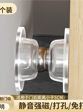 器阻硅胶门吸免打孔新款大门撞防神门器门后顶门抵门塞门缓40741