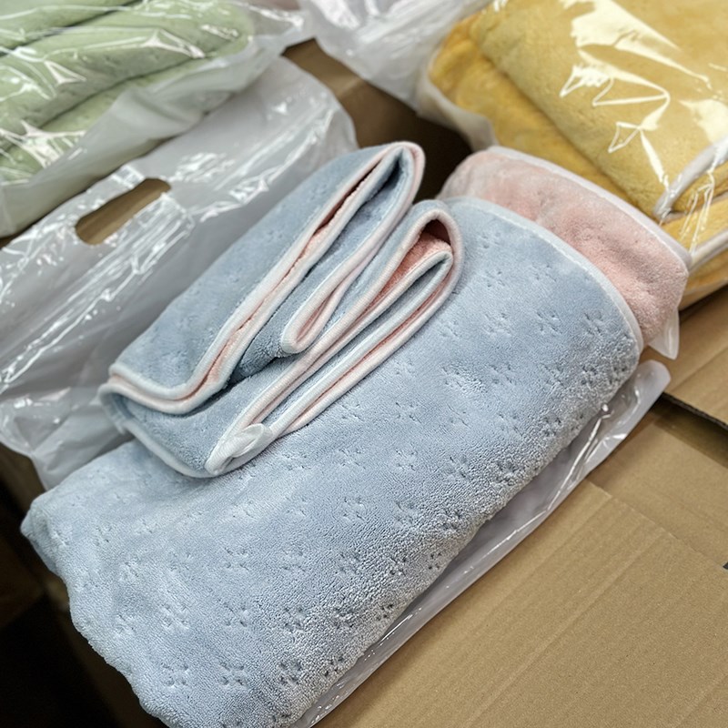 值麻了!比吸水!家用裹巾两面色加厚纯色洗脸沐浴浴巾毛巾