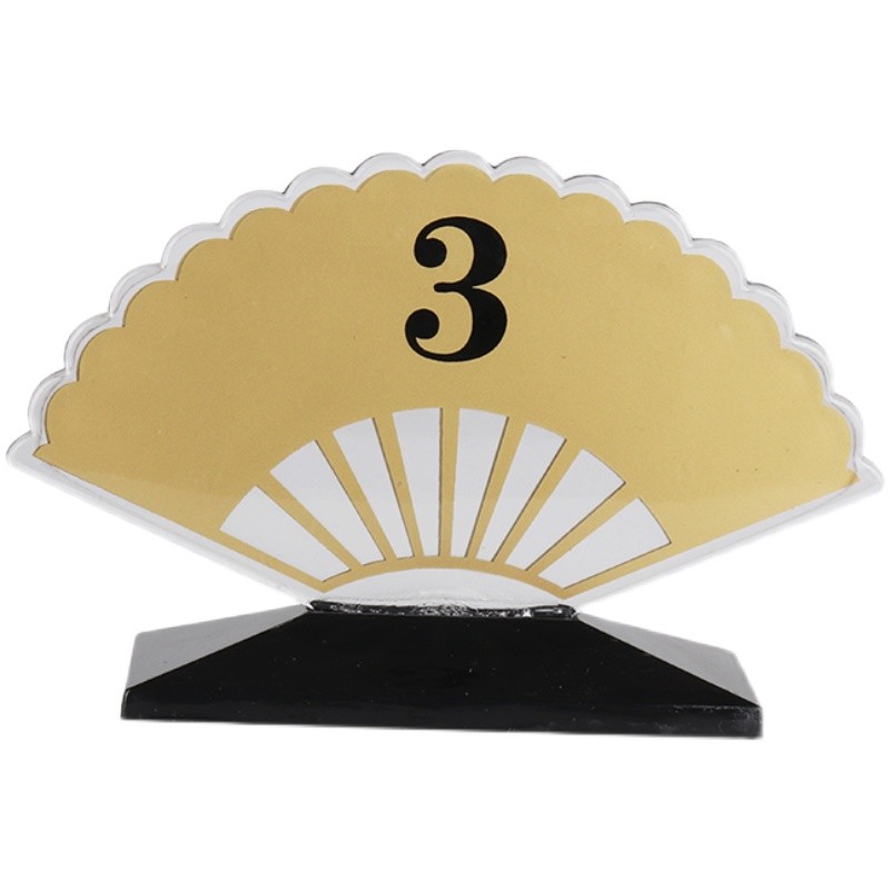 号码牌数字台号亚克力双面数字桌号台卡立式餐厅桌牌号座位号台牌