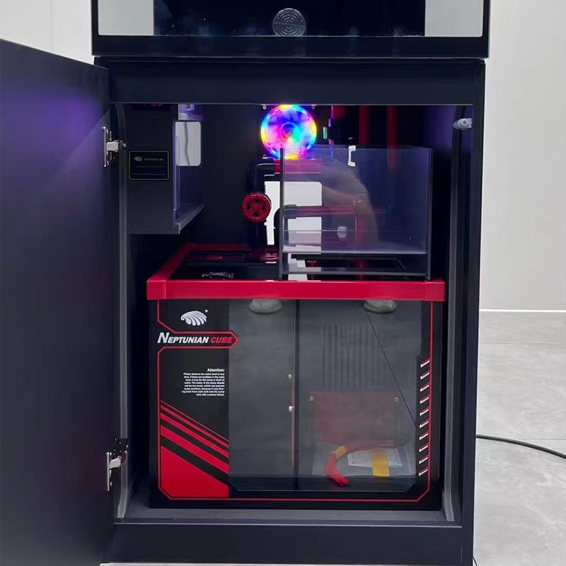 海魔方S超白玻璃海水底滤鱼缸超薄溢流 内置鱼缸配电柜物理补水桶