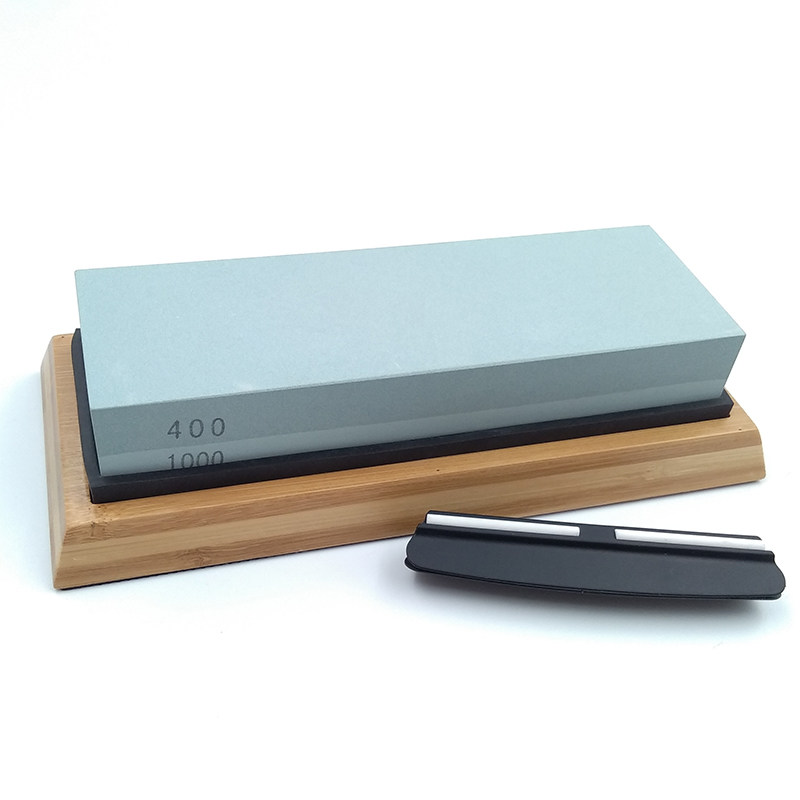 400 1000目两用磨刀石配刀夹竹底座家用双面大块砾石快速磨刀,厨房/烹饪用具,磨刀器/磨刀石/磨刀架,淘宝优惠券,粉丝福利购,淘宝优惠卷
