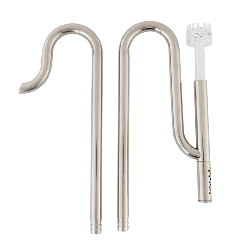 不锈钢进出水管除油膜器旋转出水口超白鱼缸水族箱过滤桶12mm16mm