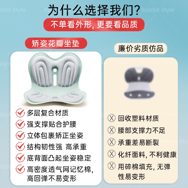 护腰坐垫久坐办公室神器人体工学椅一体娇姿正驼背腰部支撑靠背垫