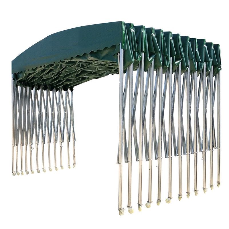 移动大棚户外大型仓库遮阳棚活动伸缩式推拉雨棚工地简易推拉帐篷