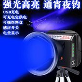 领袖 者强光充电超亮大功率蓝光钓鱼灯夜钓灯头灯手电筒紫光台钓
