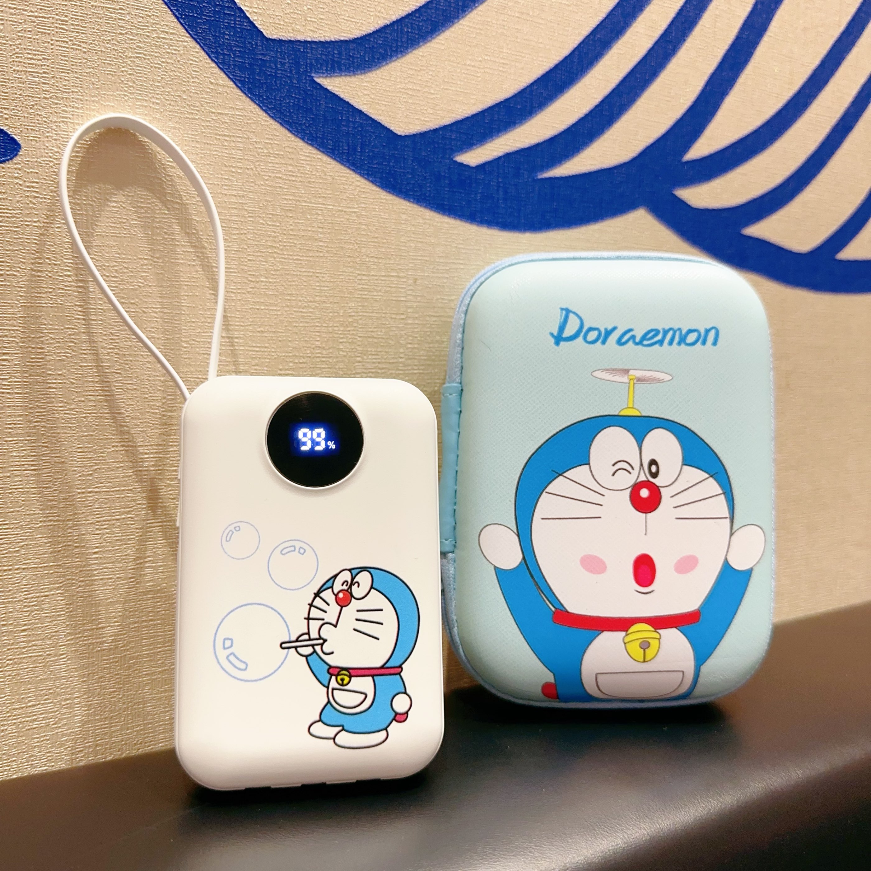 3C认证2025新款叮当猫充电宝超萌30000毫安大容量超级快充自带线