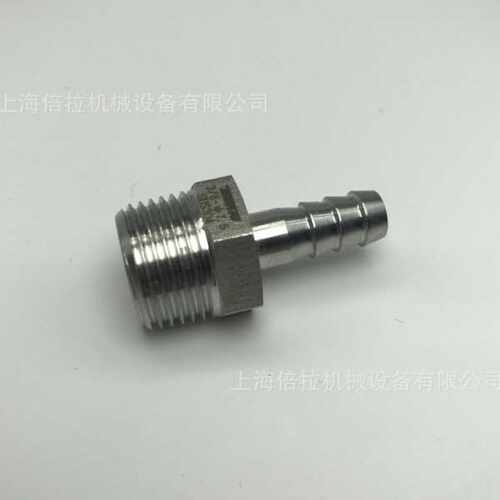 TENHEFLOW 不锈钢塔PT1/8*7mm机头六角外丝皮配件接头螺纹竹节