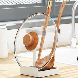 厨房台面放锅盖架子家用免打孔坐立式锅铲置物架汤勺饭勺收纳架