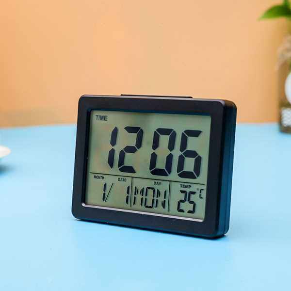 简约韩版创意数字静音钟  LCD夜光学生宿舍懒人床头时钟G2000A